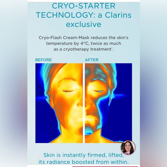 NEW Clarins Cryo-Flash Cream Mask 15ml - Picture 4 of 6